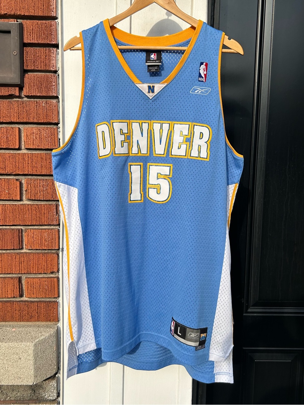 Vintage Y2K Denver Nuggets 🏀 Carmelo Anthony Reebok Basketball Jersey NBA